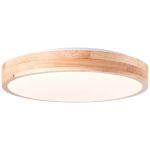 Brilliant Slimline Deckenleuchte Metall Holz Plastik Weiß 22W 2400lm - 830 Warmweiß | 345mm